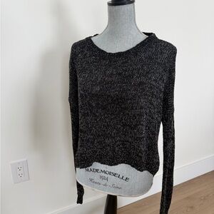 Minkpink sweater - Black Marled Crewneck Women's Sweater